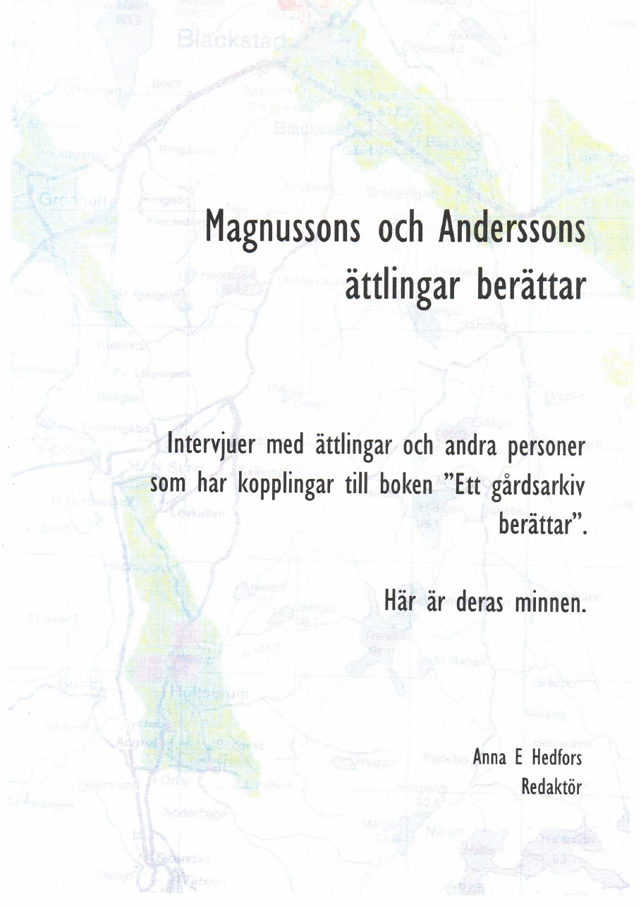 Framsida - Magnussons och Anderssons ättlingar berättar